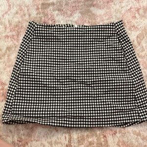 preppy urban outfitters checkered mini skirt